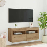 TV Wall Cabinet Artisan Oak 100 x 30 x 40 cm Engineered Wood 882984