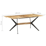 Dining Table 180x90x76 cm Solid Mango Wood 321687