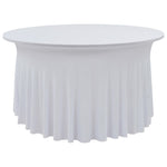 2 pcs Stretch Table Covers with Skirt 180x74 cm White 133583
