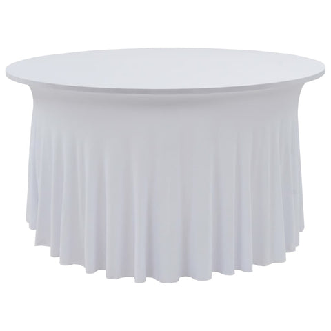 2 pcs Stretch Table Covers with Skirt 180x74 cm White 133583