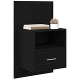 Bedside Cabinet with Drawer 2 pcs Black Oak 50 x 32.5 x 80cm 880479