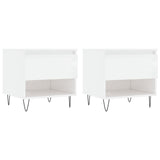 Coffee Tables 2 pcs High Gloss White 50x46x50 cm Engineered Wood 830913