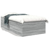 Bed Frame without Mattress Grey Sonoma 90x190 cm Single 3280977