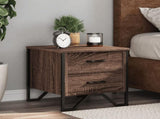 Bedside Cabinet Brown Oak 40x41x40 cm Engineered Wood 848512