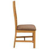 Dining Chair 2 pcs Solid Oak Wood Grey 45 x 51 x 105 cm 42039164