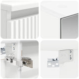 Bathroom Cabinet Set 5 pcs White Engineered Wood 3407287