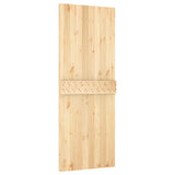 Sliding Door with Hardware Set 80x210 cm Solid Wood Pine 3203013