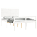 Senior Bed without Mattress White 120x200 cm Solid Wood 3195477