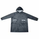 Blanket Hoodie Navy Blue M Fleece and Flannel 42017197