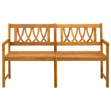 Outdoor Bench Natural 150 x 55.5 x 90 cm Solid Acacia Wood 42028083