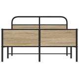 Bed Frame without Mattress 140x200 cm Sonoma Oak Engineered Wood 4100393