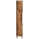 Bathroom Cabinet Old Wood 30x30x179 cm Engineered Wood 856140
