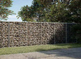 Gabion Basket with Cover 250x100x100 cm Galvanised Iron 3295193