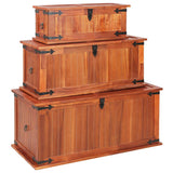 247243 Storage Chests 3 pcs Solid Acacia Wood