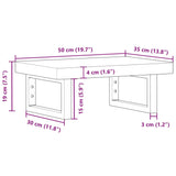 ZNTS Basin Shelf Wall Mounted Steel and Solid Wood Beech 3302324