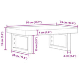 Basin Shelf Wall Mounted Steel and Solid Wood Beech 3302324