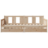 Daybed with Drawers without Mattress 90x190 cm Single Solid Wood 3302112