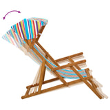Deck Chair 2 pcs 3 Position Solid Eucalyptus Wood Multicolour 3407810