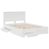 Bed Frame with Drawer with Headboard Manual Engineered Wood 3410310