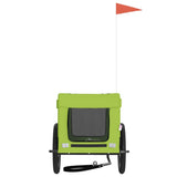 Pet Bike Trailer Green and Black Oxford Fabric and Iron 93920