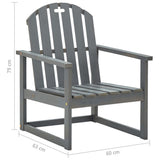 Garden Chair Set of 2 Grey Solid acacia wood 312419