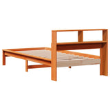 Bookcase Bed without Mattress Wax Brown 90x200 cm Solid Wood Pine 855722