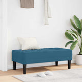 Bench with Cushion Blue 113 x 57 x 39 cm Velvet 42001956