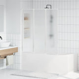 140785 Shower Bath Screen Wall 141 x 132 cm 3 Panels Foldable