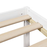 Bookcase Bed without Mattress White 150x200 cm King Size Solid Wood Pine 3321543