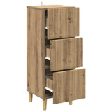 Drawer Cabinet Artisan Oak 33 x 34.5 x 90 cm Engineered Wood 894624