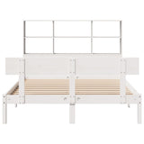 Bookcase Bed without Mattress White 120x190 cm Small Double Solid Wood Pine 3321797