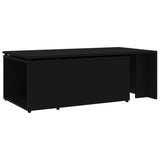 ZNTS Coffee Table Black 150x50x35 cm Engineered Wood 801338