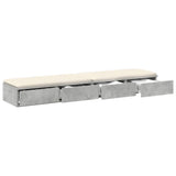 Bed Drawers Concrete Grey 150 x 36.5 x 16.5 cm Engineered Wood 866958