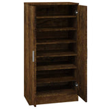 Shoe Cabinet Smoked Oak 55x35x108 cm Engineered Wood 342668