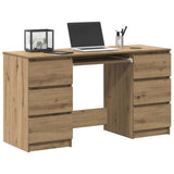 Writing Desk Artisan Oak 140x50x77 cm Engineered Wood 855961