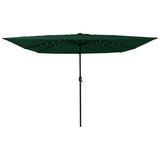 Garden Parasol Green 295 x 295 x 245 cm Polyester and Steel 42003661