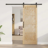 Sliding Door ORKDAL Brown 73.5 x 198.5 cm Solid Pine Wood 3333662