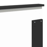 Bed Frame with Headboard Black 180 x 200 cm Solid Pine Wood 3409319