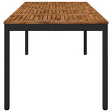 Garden Dinner Table Natural and Black 180 x 88.5 x 75 cm 901325