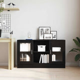 Sideboard Black Oak 120 x 30.5 x 70 cm Engineered Wood 862522