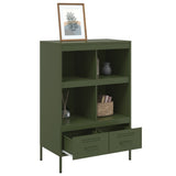 Highboard Olive Green 68x39x101.5 cm Steel 843106