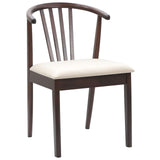 Dining Chair 2 pcs Light Brown and Light Solid Rubberwood 42020393