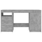 Desk Concrete Grey 140x50x76 cm Engineered Wood 3054784