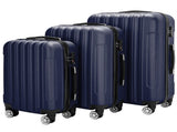 3 Pcs Suitcase Lightweight ABS Carry-on Hand Luggage 4 Spinner Wheels Trolley Case 11952308