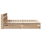 Bookcase Bed without Mattress 160x200 cm Solid Wood Pine 3309803
