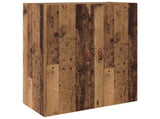 Wall-Mounted Cabinet 2 pcs Old Wood 69.5 x 34 x 90 cm 3394572