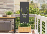 Garden Privacy Screen Black 32 x 140 cm Cold-rolled steel 876259