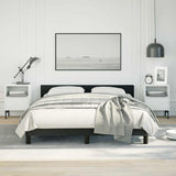 Bed Frame without Mattress Black Queen Faux Leather 347531