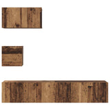 TV Cabinet Set Wall-mounted 3 pcs Old Wood Engineered Wood 3393138