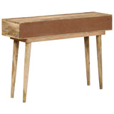 ZNTS Console Table 110x30x75 cm Solid Wood Mango 376069